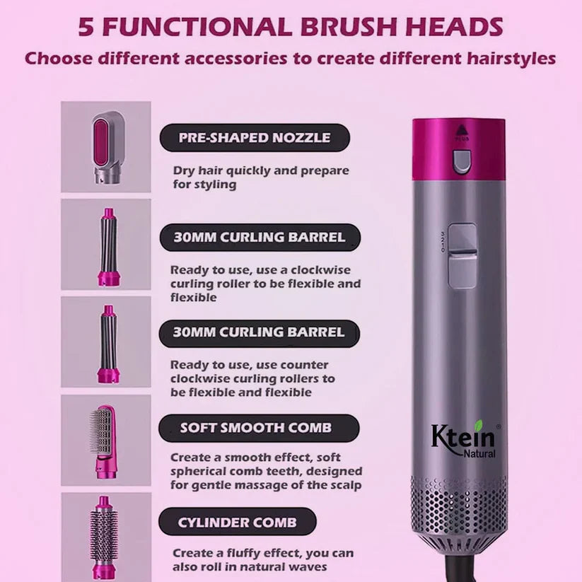 KETIN Professional Hair Styler – 5 in 1 Multi-Function جهاز تصفيف الشعر الاحترافي من كيتين 5 في 1 متعدد الاستخدامات